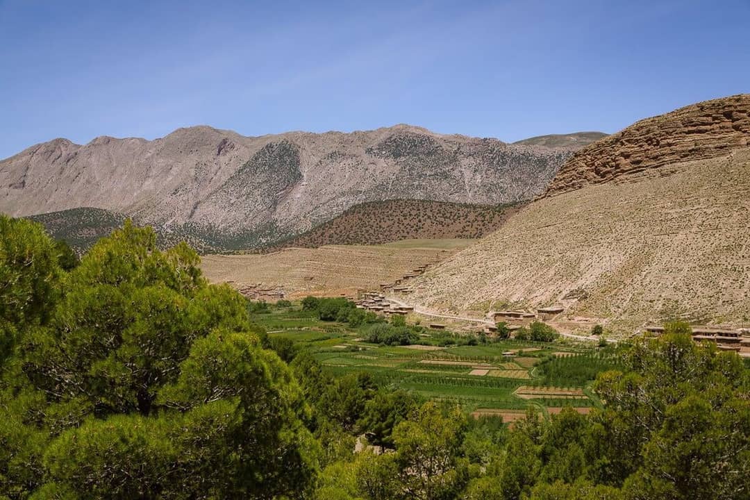 Ait Bougmaz valley, a traditional Berber village in the High Atlas Mountains