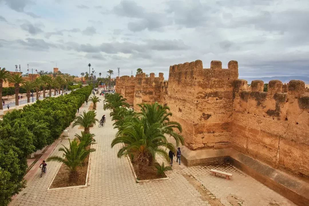 Hassan Tower and Royal Palace in Rabat during private Morocco tour luxury accommodation