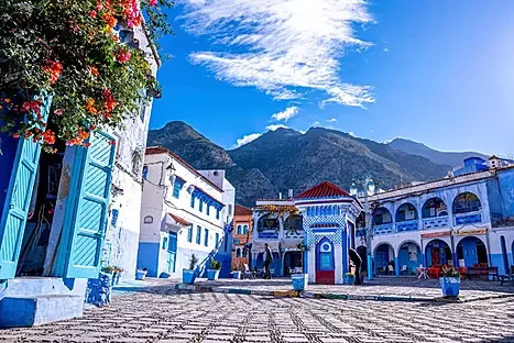 Chefchaouen blue alley streets perfect for Morocco family tours and luxury travel