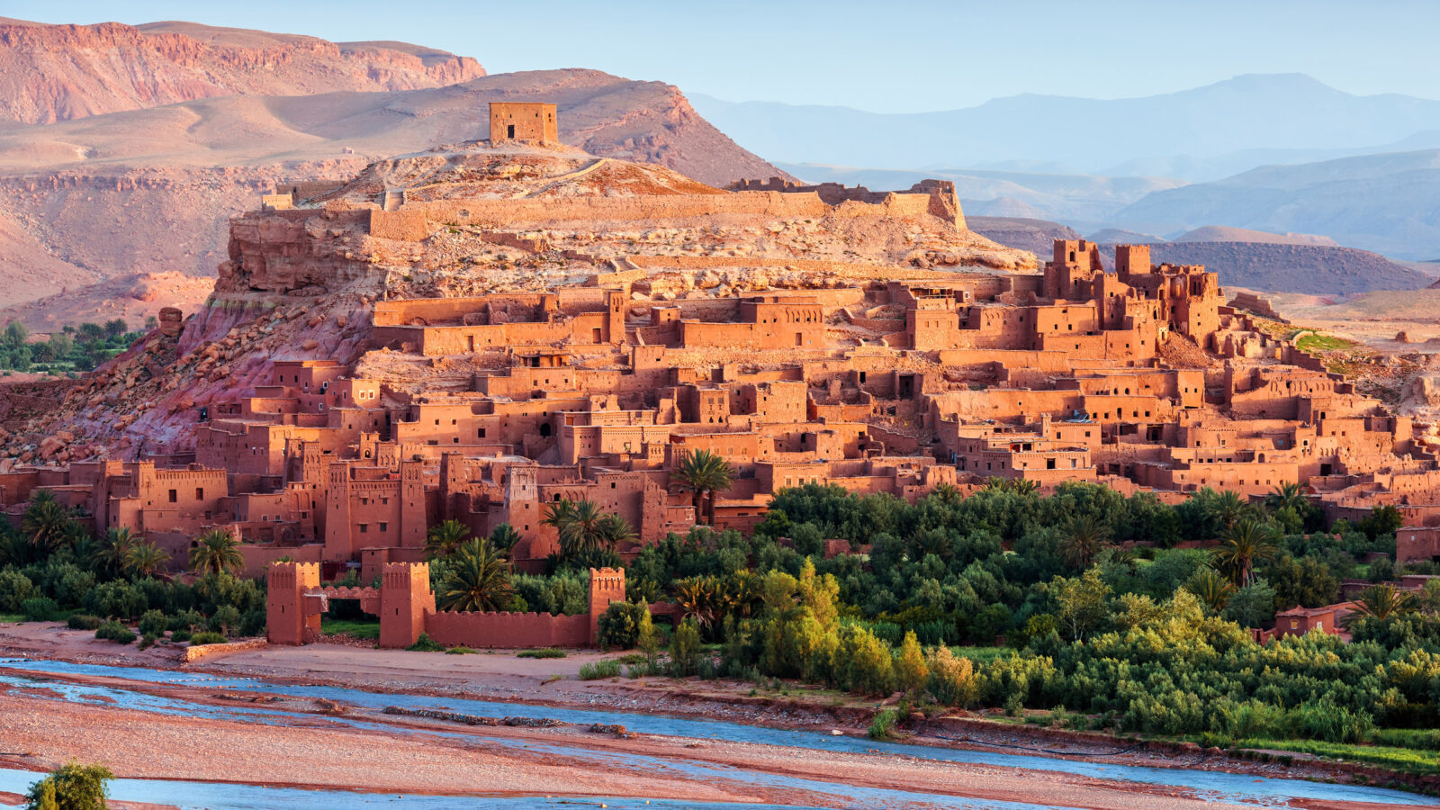 Aït Ben Haddou UNESCO mud-brick fortress on the Atlas road, Morocco