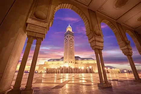 Hassan II Mosque on the Atlantic coast, Casablanca