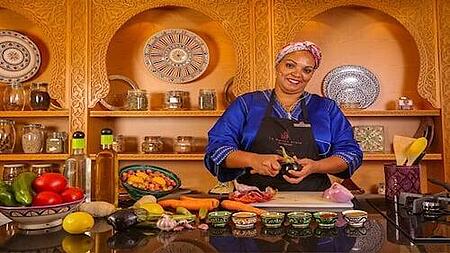 authentic cooking class at la maison arabe in one of our morocco tours
